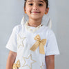 Golden Wings Dress (White)